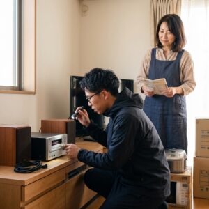 母の家から運び出した家電一式(冷蔵庫・洗濯機ほか)|赤磐市での出張買取